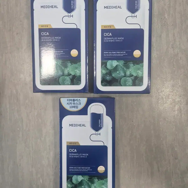 [BUNJANG] Mediheal Derma Plus Cica Mask (10 Sheets) / (대량판매) 메디힐 더마플러스 시카 마스크