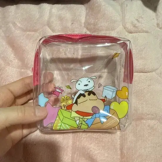 [BUNJANG] Crayon Shin-chan Transparent Pouch / 짱구 투명 파우치