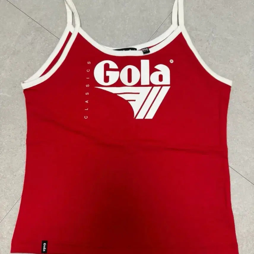 [BUNJANG] Gola Red Spaghetti Strap Tank Top / Gola 골라 레드 끈나시