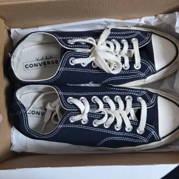 [BUNJANG] Converse Chuck Taylor All Star Black Low Top Sneakers 270 / 컨버스 척테일러 올스타 블랙 로우탑 270