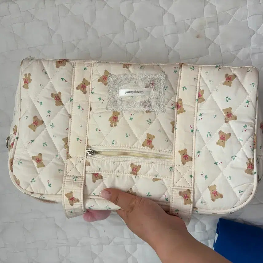 [BUNJANG] Quilting Bear Pattern Handbag / 퀼팅 베어 패턴 핸드백