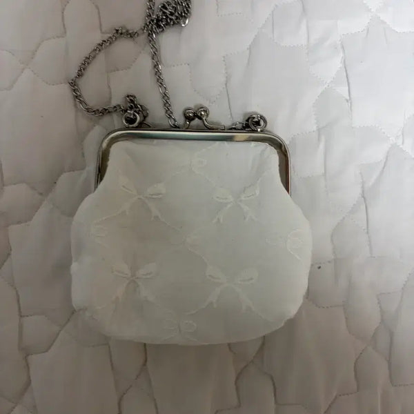 [BUNJANG] Lace Cover Chain Clutch / 레이스 덮개 체인 클러치