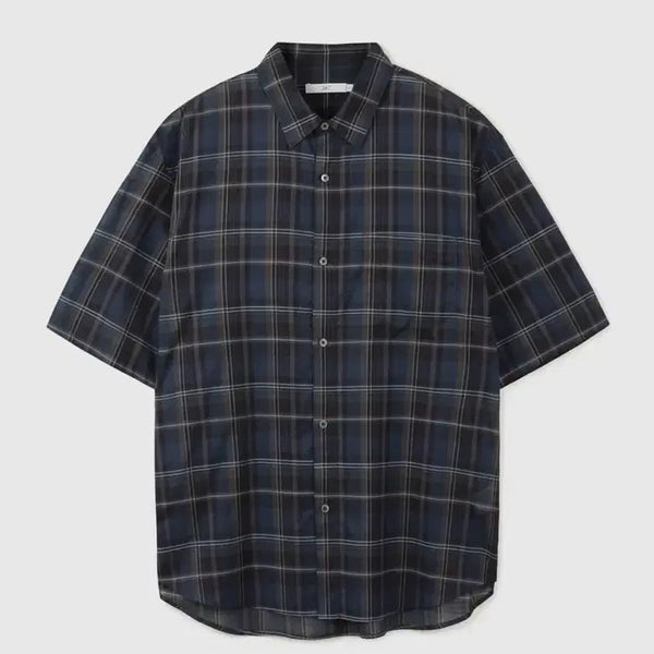 [BUNJANG] 247 Series Short Sleeve Shirt - Dark Navy / [새상품] 247시리즈 반팔셔츠