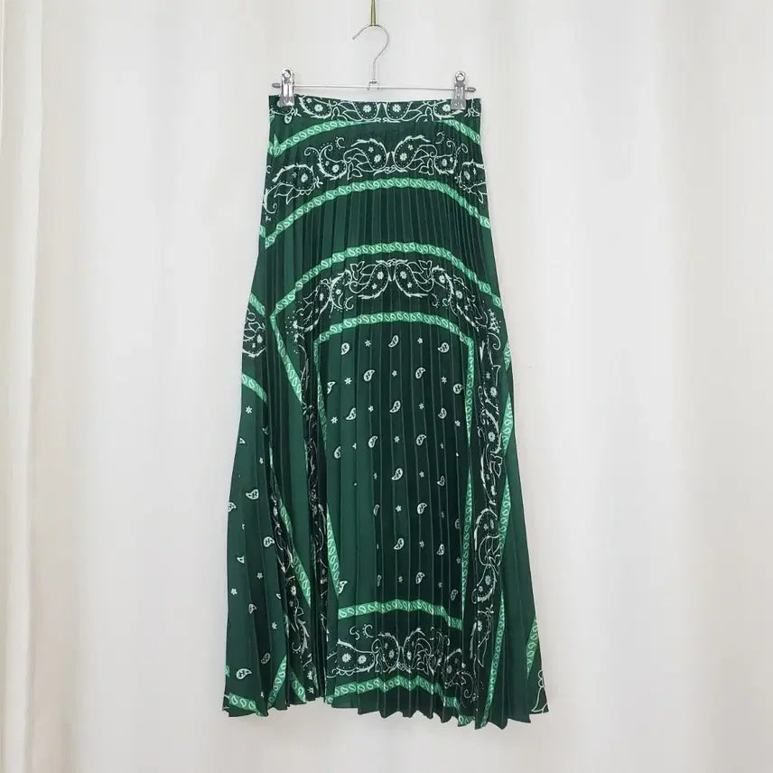 [BUNJANG] Sandro Pleated Skirt Deep Green / 산드로 플리츠스커트 0(25) 새옷수준