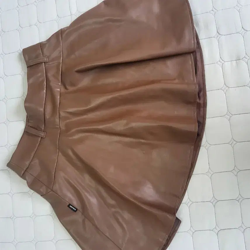 [BUNJANG] Xexymix Leather Brown Skirt / 젝시믹스 레더 브라운 스커트