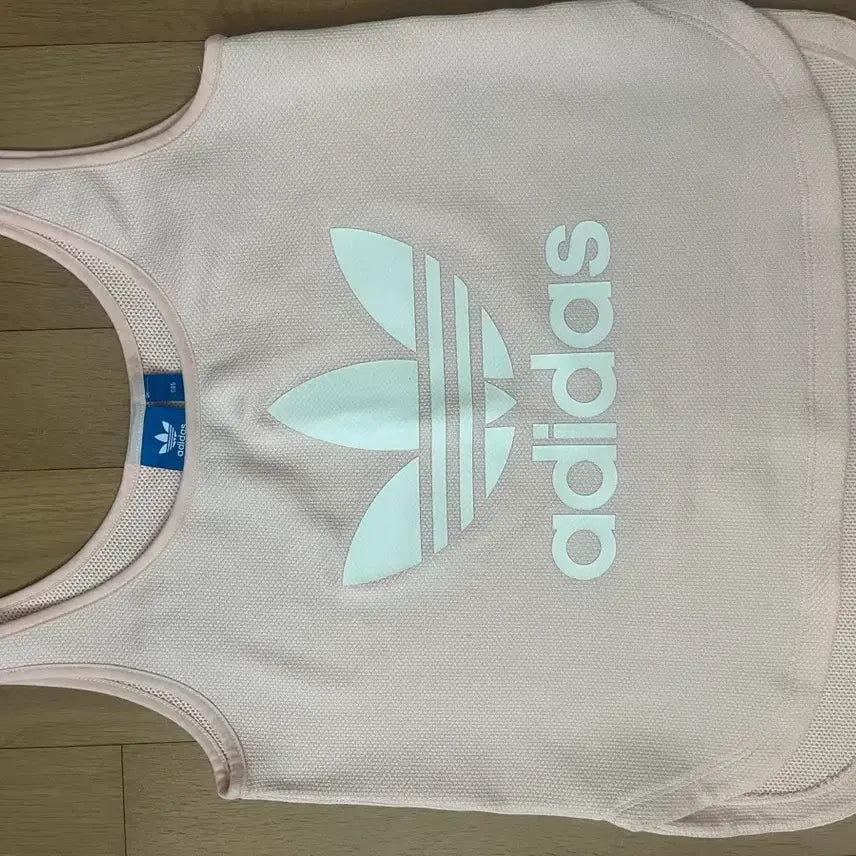 [BUNJANG] Adidas 3-Stripes Logo Sleeveless Top Pink / 아디다스 삼선 로고 민소매 핑크