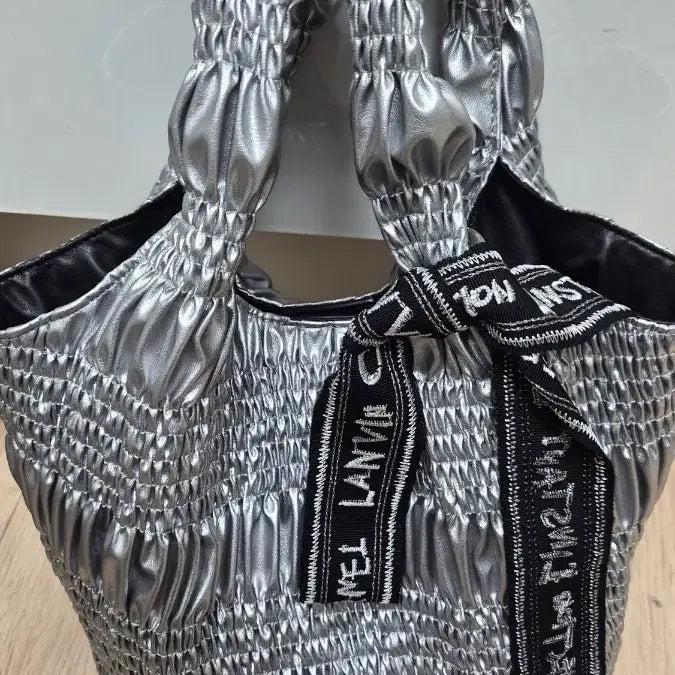 [BUNJANG] Lanvin Shirring Tote Bag Silver / 랑방 셔링 토트백 실버(정품)