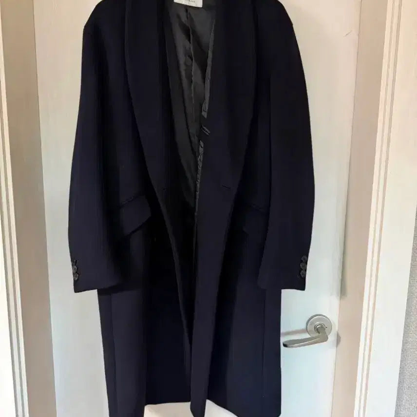 [BUNJANG] Tonywack Belted Robe Coat Navy M / 토니웩 벨티드 로브코트 네이비