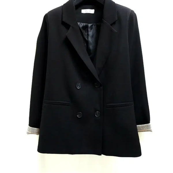 [BUNJANG] Tu.Tu Modern Double-Button Black Jacket / Tu.Tu 모던한 더블버튼 블랙 자켓