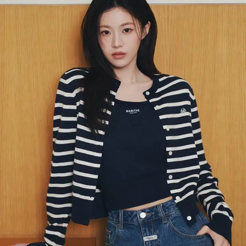 [BUNJANG] Marithe Francois Girbaud Knit Cardigan Navy / 마리떼 프랑소와 저버 니트 가디건 네이비