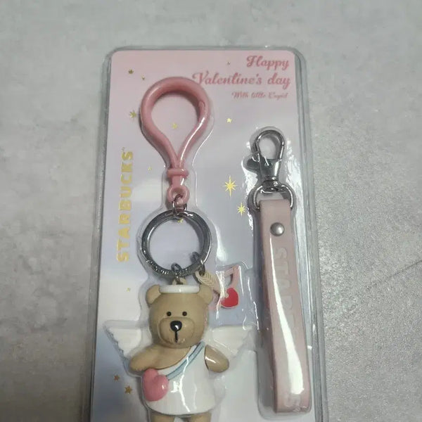 [BUNJANG] Starbucks Valentine's Cupid Bear Keychain / 스타벅스 발렌타인데이 큐피드 베어 키링
