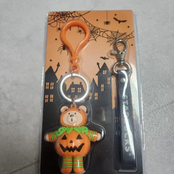 [BUNJANG] Starbucks Halloween Pumpkin Bear Keyring / 스타벅스 할로윈 키링 펌킨 베어