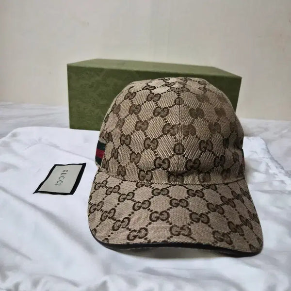 [BUNJANG] Gucci GG Canvas Baseball Cap Beige M / 구찌 GG 캔버스 야구 모자 베이지