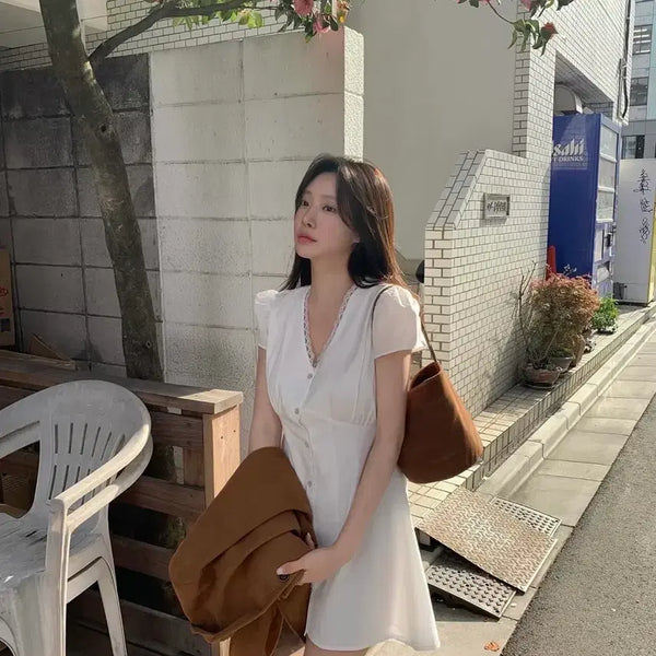 [BUNJANG] Leeds The Wish Saily Dress White Mini Dress / leeds 리즈 더위시 saily dress 원피스