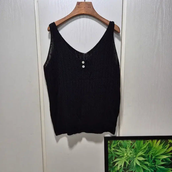 [BUNJANG] Brown Knit Vest Bustier / (세일)(새상품)브라운 니트 조끼 뷔스티에