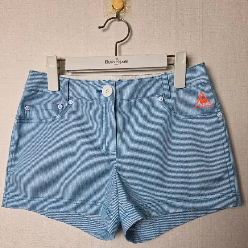 [BUNJANG] Le Coq Sportif Women's Blue Stripe Golf Shorts / (69) 르꼬끄 여성 골프 반바지 블루 스트라이프