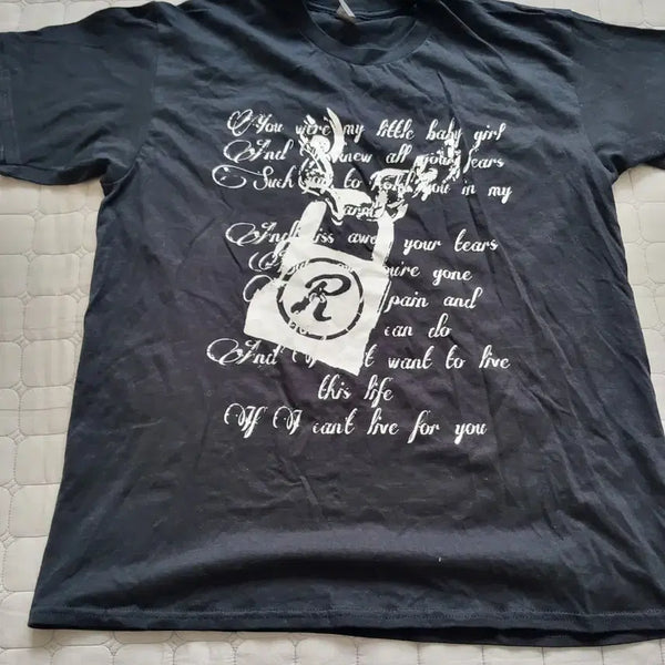 [BUNJANG] Goth Look Black Lettering Short Sleeve T-Shirt / 고스룩 블랙 레터링 반팔 티셔츠