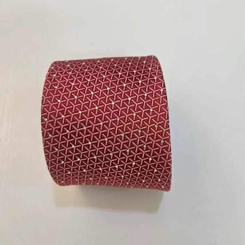 [BUNJANG] Indian Red Pattern Tie / 인디안 넥타이 레드 패턴 새제품