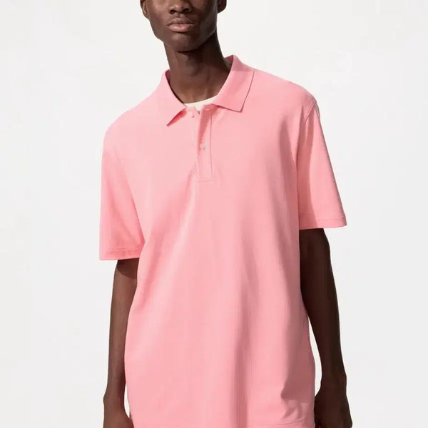 [BUNJANG] Uniqlo AIRism Cotton Pique Polo Shirt Pink 4XL / [4XL] 유니클로 AIRism코튼피케폴로셔츠 핑크