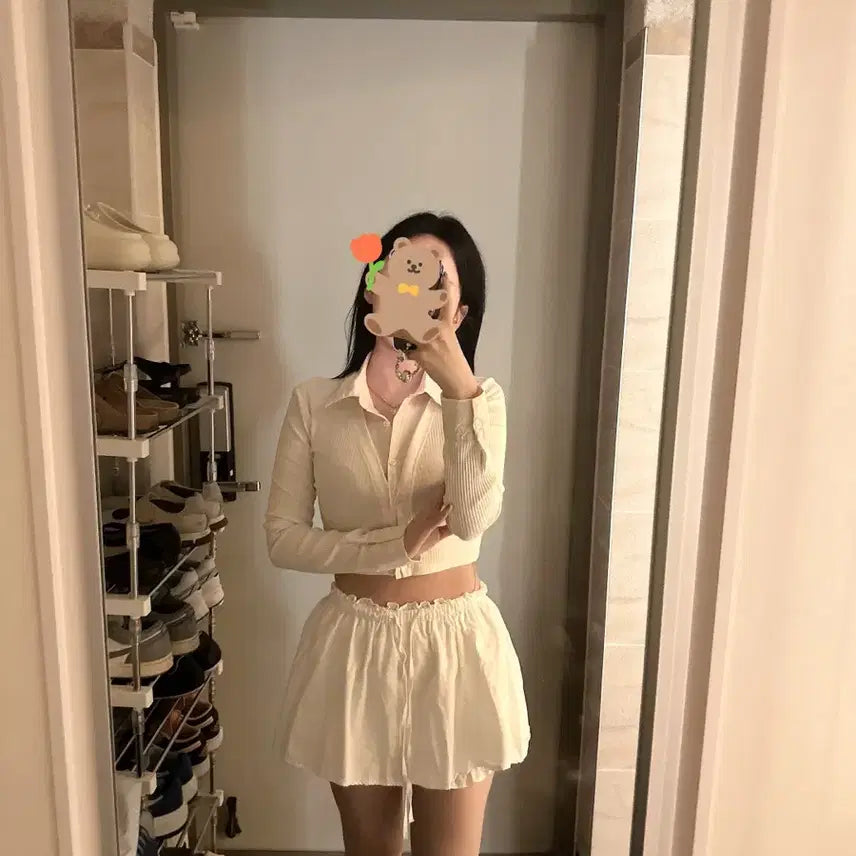[BUNJANG] Women's Cropped Blouse and High-Waisted Skort Set / 여성의류 set