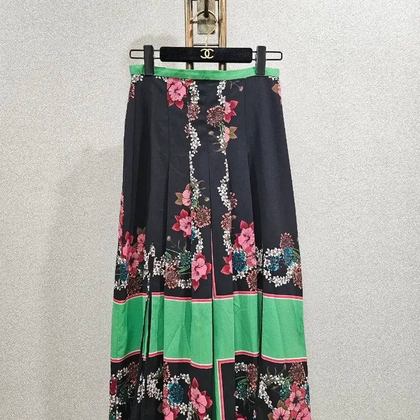 [BUNJANG] Sandro Floral Color-Block Skirt / 산드로