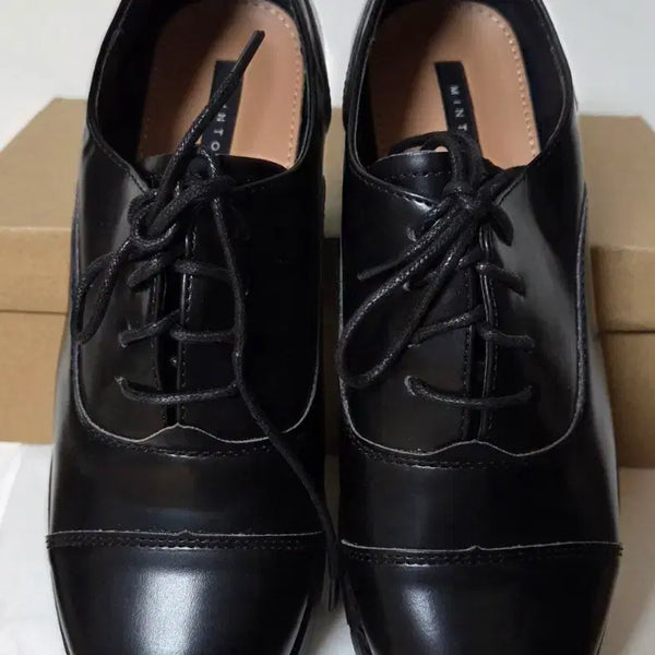 [BUNJANG] Black Lace-up Loafers / 블랙 끈 로퍼((새상품))