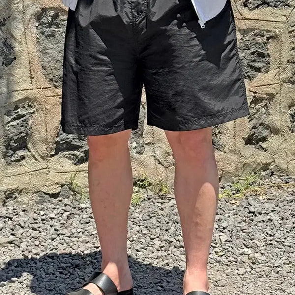 [BUNJANG] Nylon 5-Part Banding Shorts (2XL, Black) - Set of Two / 나일론 5부 밴딩 반바지 2XL(34-36)사이즈 블랙 두개 일괄 판매.
