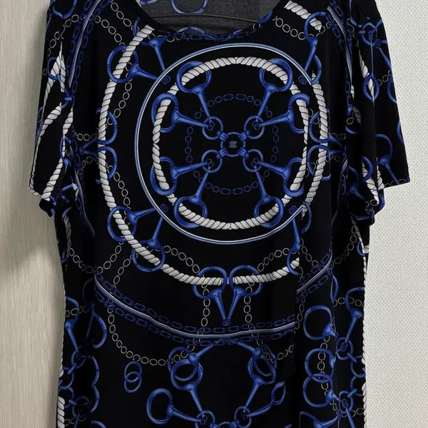 [BUNJANG] Round Pattern Cool T-Shirt, Size 77 / 라운드 무늬 쿨티셔츠