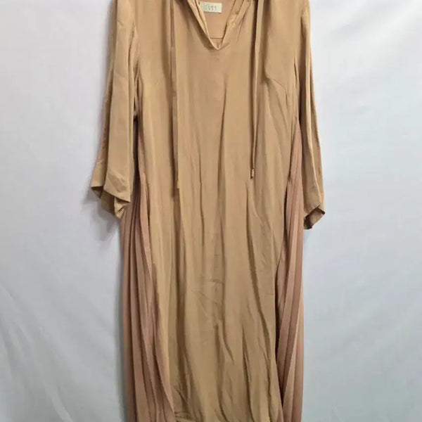 [BUNJANG] TIME (Hansteam) Hooded Rayon Long Dress Beige / 한섬 타임 후드 레이온 원피스 베이지