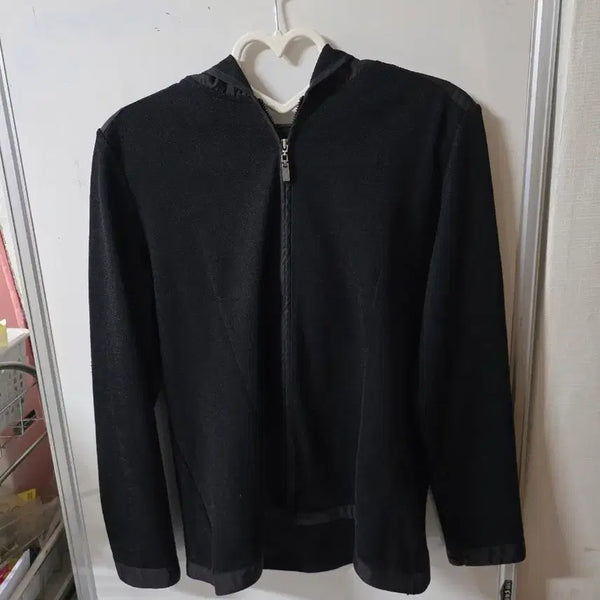 [BUNJANG] Women's Black Zip-Up Hoodie / 065-블랙 집업 후드 집업