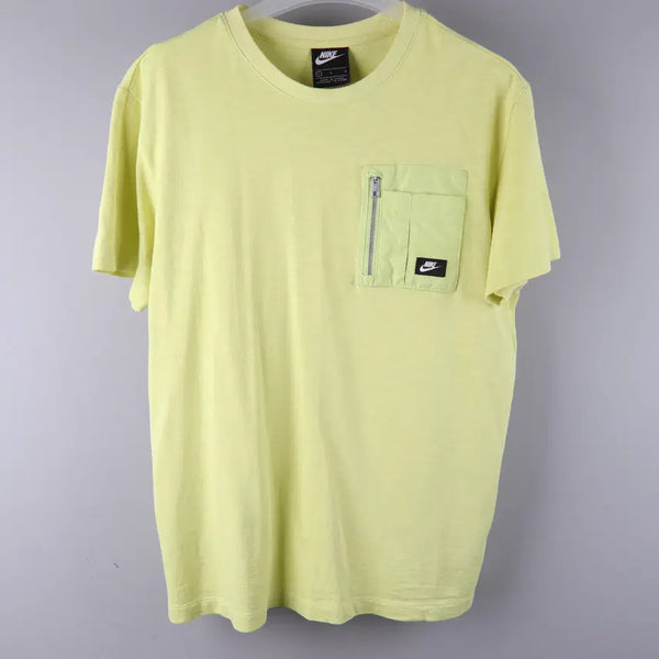 [BUNJANG] Nike Sportswear Short Sleeve Zip Pocket Tee Fluorescent L / 나이키 스포츠웨어 반팔 지퍼 포켓 티 반팔 형광 (L)