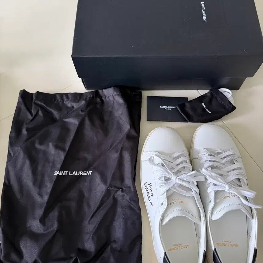 [BUNJANG] Saint Laurent Classic Sneakers White / 입생로랑 코트 클래식 스니커즈 화이트