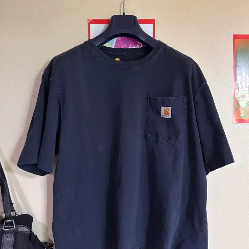 [BUNJANG] Carhartt Short Sleeve Pocket T-Shirt Navy / 칼하트 반팔 티셔츠 네이비