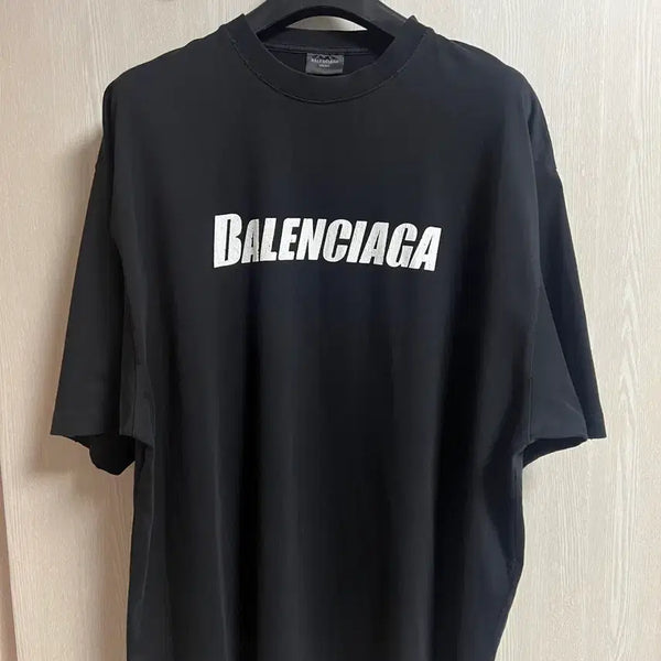 [BUNJANG] Balenciaga Washed T-Shirt Front Logo / [극미중고,국내매장판] 발렌시아가 전면로고 워싱 티셔츠