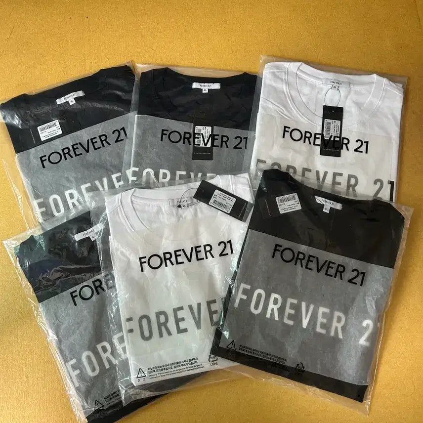 [BUNJANG] Forever Short Sleeve T-Shirt Bundle Set XL / (일괄)포에버 반팔티셔츠 XL.