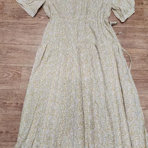 [BUNJANG] Elle Chiffon Floral Pattern Long Dress / 엘르쉬폰원피스