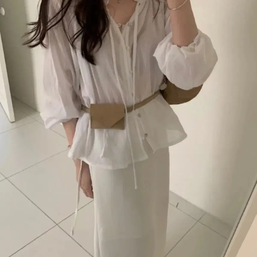 [BUNJANG] PYT Shirring Blouse / pyt 프영띵 셔링 블라우스