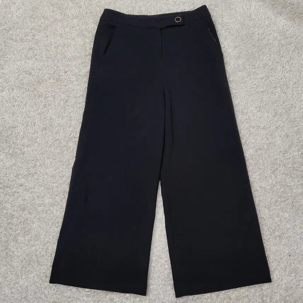 [BUNJANG] Plastic Island Women's Black Wide Fit Slacks XS / 플라스틱 아일랜드] 여성 블랙 와이드 핏 슬랙스 XS