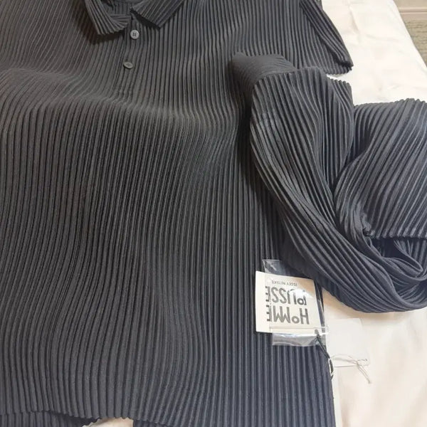 [BUNJANG] Homme Plissé Issey Miyake Monthly 6 Polo T-Shirt / (4/3)옴므플리세 먼슬리 6월 폴로 반팔 티셔츠 카라티