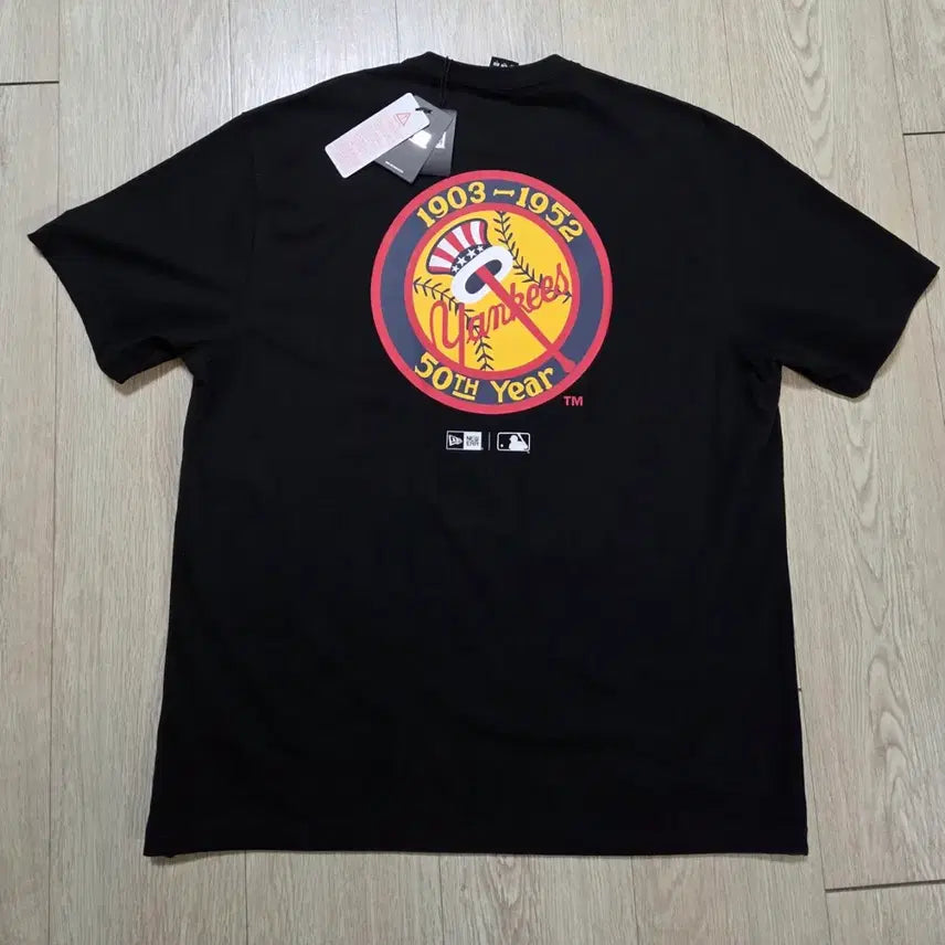 [BUNJANG] New Era MLB Cooperstown Yankees Short Sleeve T-Shirt XL Black / 뉴에라 MLB 쿠퍼스타운 양키즈(새상품)