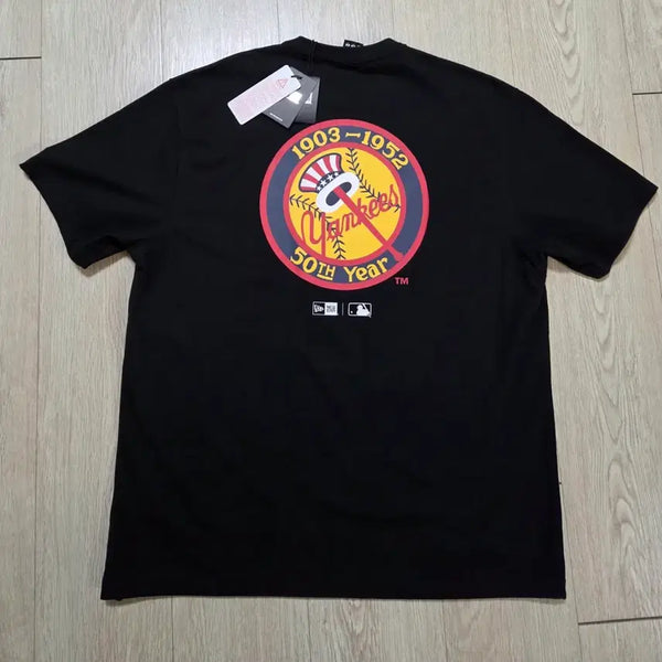 [BUNJANG] New Era MLB Cooperstown Yankees Short Sleeve T-Shirt XL Black / 뉴에라 MLB 쿠퍼스타운 양키즈(새상품)