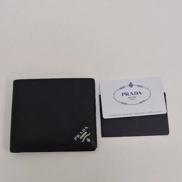 [BUNJANG] Prada Saffiano Wallet Black / 프라다 사피아노 반지갑 블랙