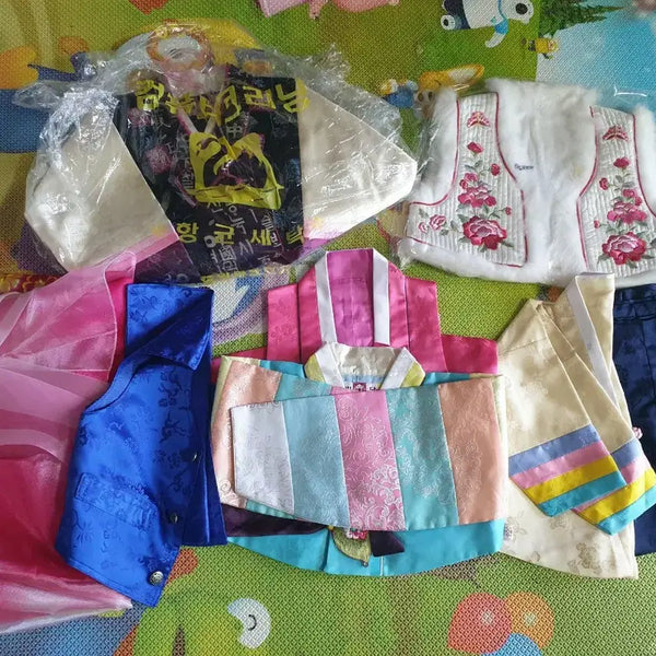 [BUNJANG] Traditional Korean Doljabi Set - Includes Royal Robe Set and Various Hanbok Accessories / 전통 돌잔치 한복,소품일괄 (용포세트,한복다수) 추가사진용
