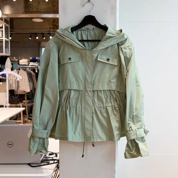 [BUNJANG] Jil Sander Navy Green Shirring Polyester Jacket / 질샌더 네이비 그린 셔링 폴리에스테르 자켓