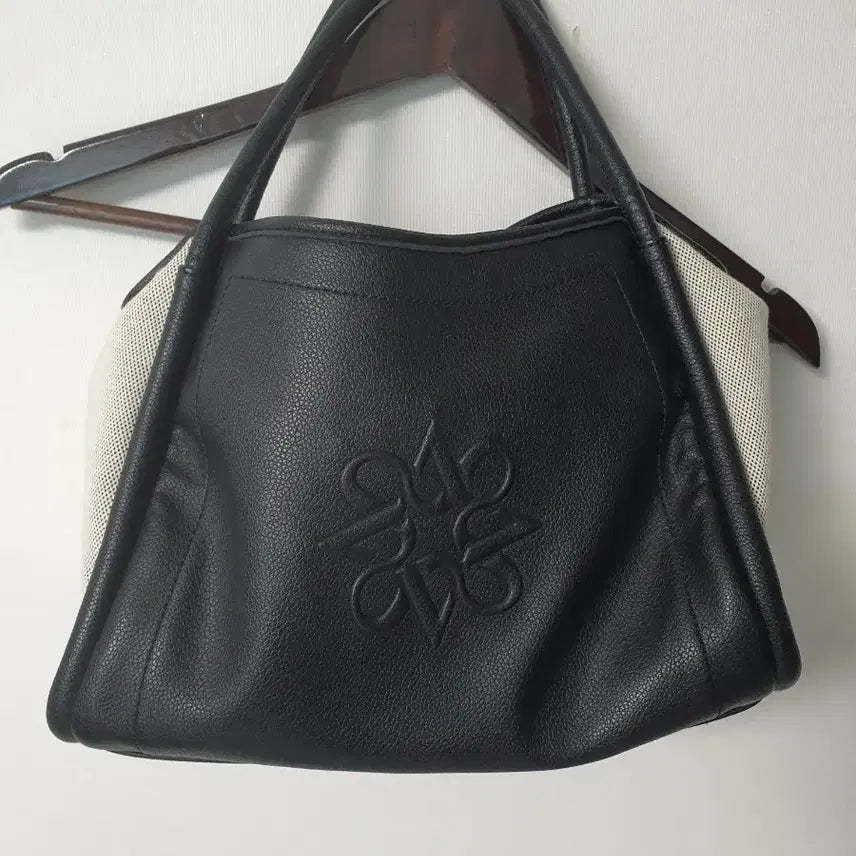 [BUNJANG] Saint Andrews Leather and Fabric Mix Tote Bag / 세인트앤드류스  가죽 가방