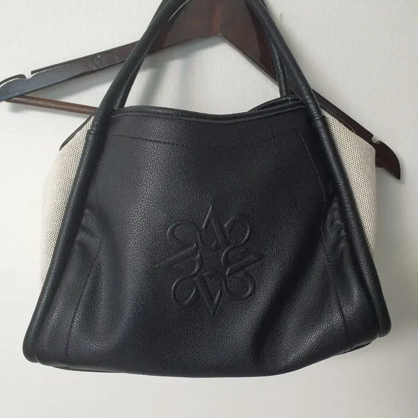 [BUNJANG] Saint Andrews Leather and Fabric Mix Tote Bag / 세인트앤드류스  가죽 가방