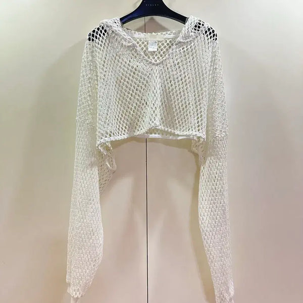 [BUNJANG] Theilma Crop Hooded Top / 더일마 크롭 후드 탑