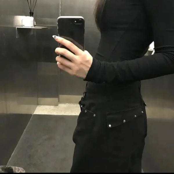 [BUNJANG] Ablley Star Black Wide Cotton Pants / (에이블리) 스타 블랙 와이드 코튼 팬츠