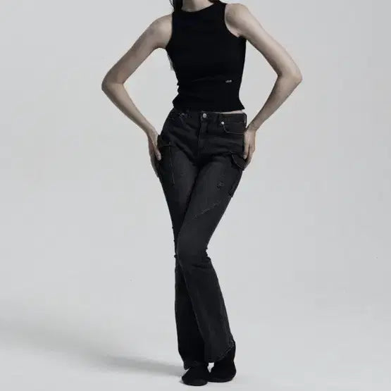[BUNJANG] ODDOR Dark Cargo Bootcut Pants / (새상품/택o) 오도어 다크 카고 부츠컷 2사이즈