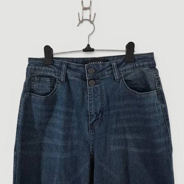 [BUNJANG] Carrera Wide Denim Pants Stretch Women's / [28]카레라 와이드 데님 청바지 스판 여성